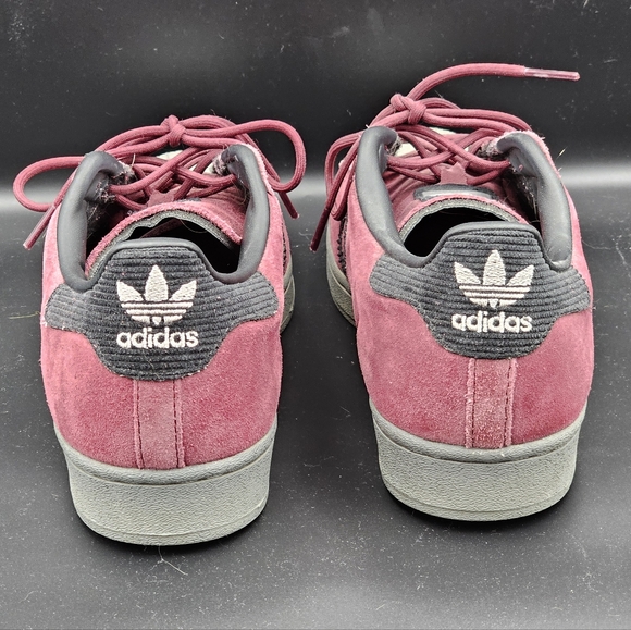 Men's Adidas Superstar Sueded Pale Red, Grey, and Black Shoes - Size 9.5 - Picture 4 of 7